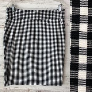 ANN TAYLOR Picnic Gingham Check Pencil Skirt 10P